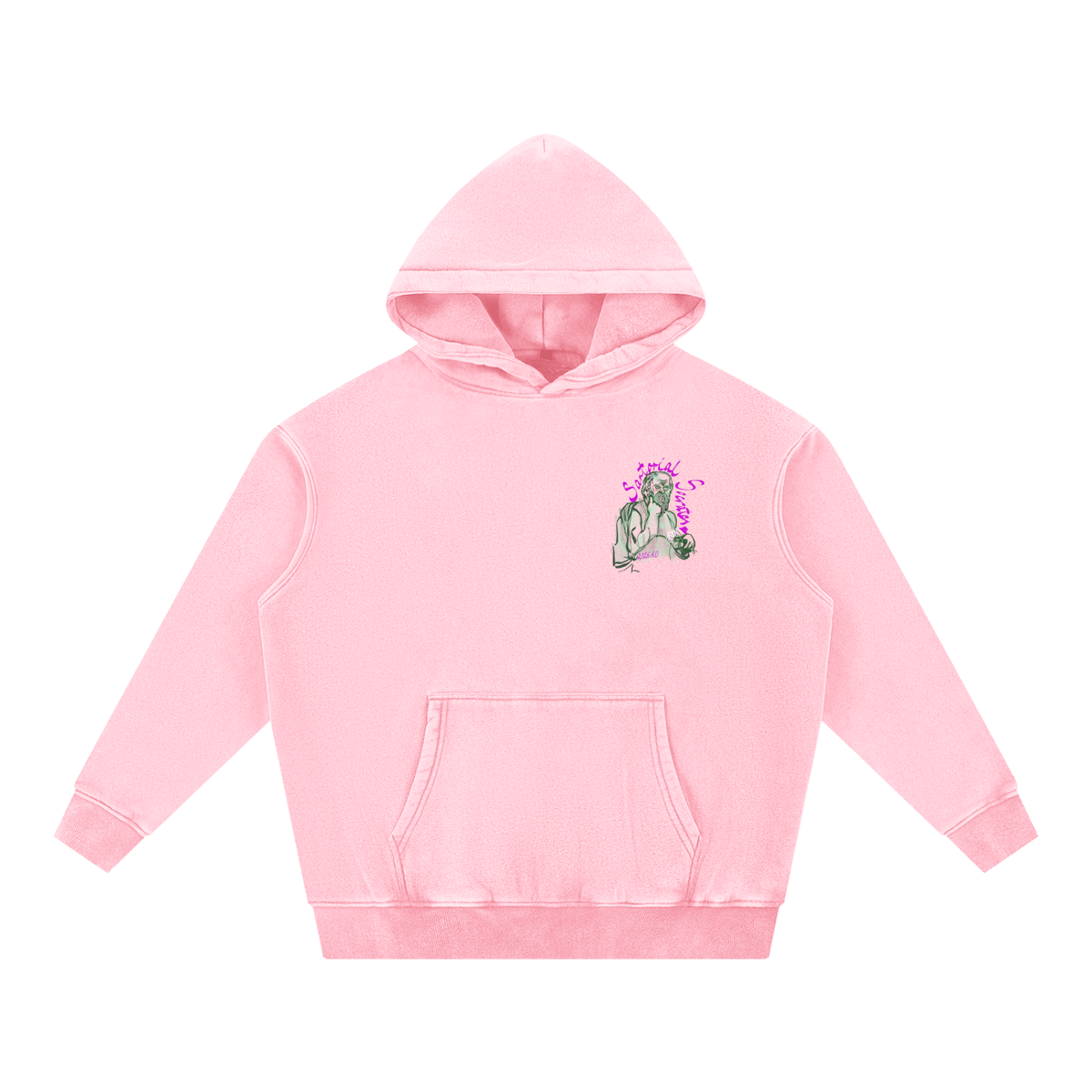 This. Guy. Snow Wash Fleece Oversize Hoodie