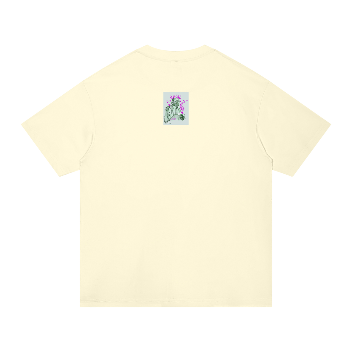 Living the Scream Rounded Unisex Regular Fit Cotton T-Shirt