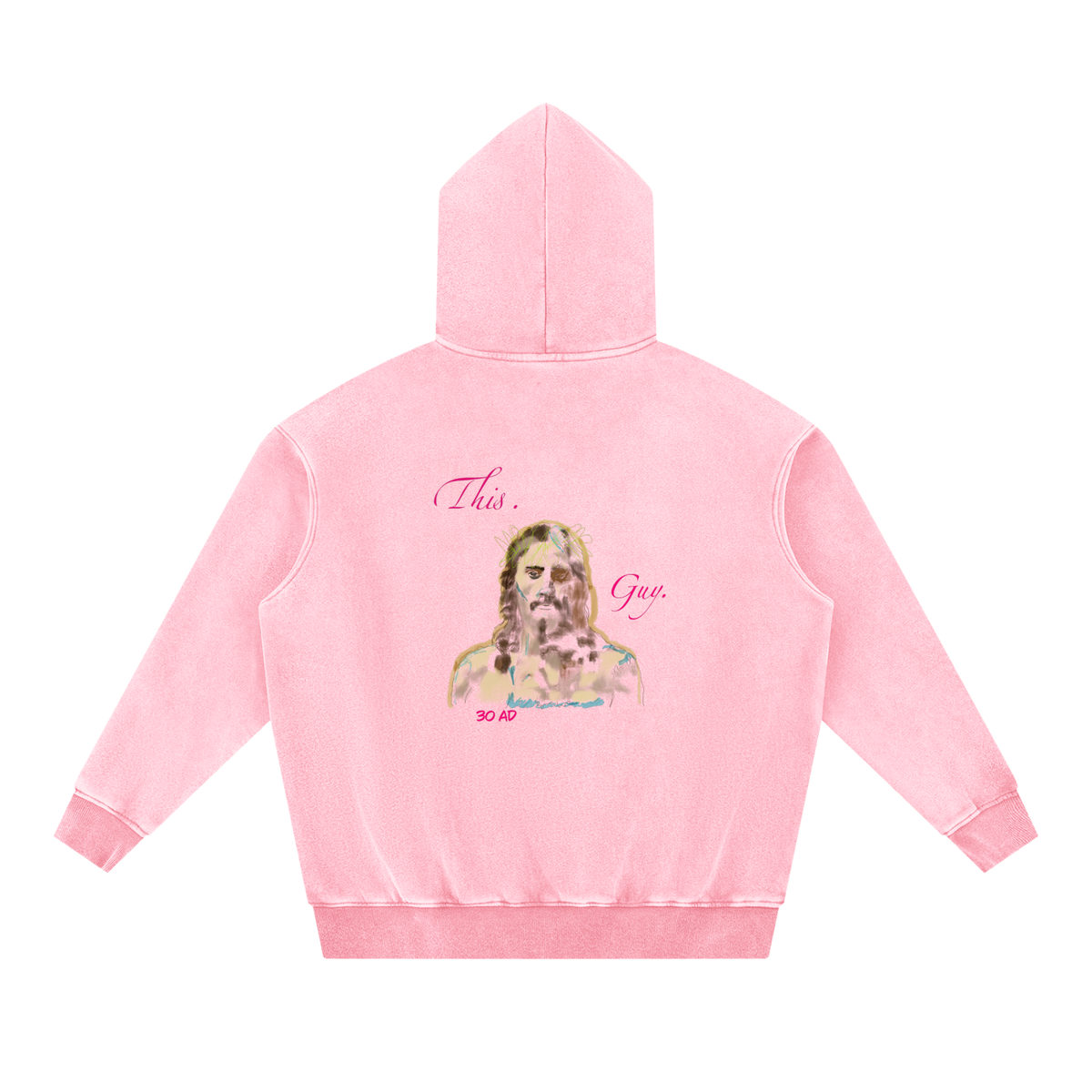 This. Guy. Snow Wash Fleece Oversize Hoodie