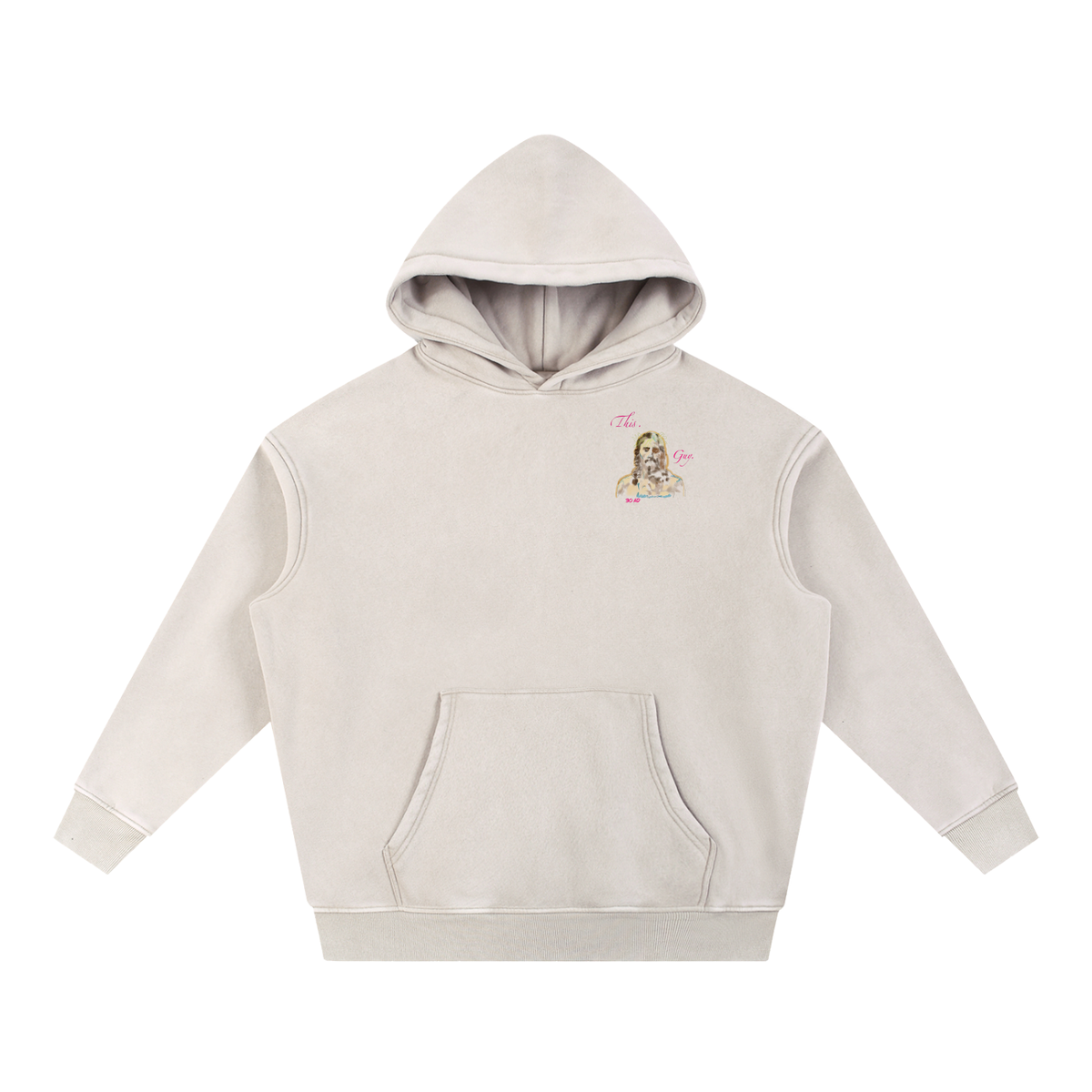 Mini This. Guy. Snow Wash Fleece Oversize Hoodie