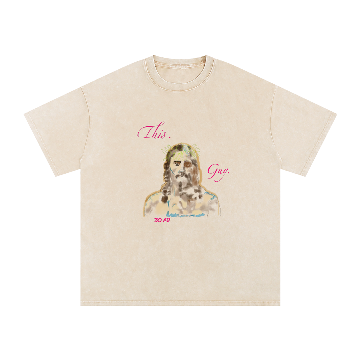 This. Guy. Snow Washed Oversized Cotton T-Shirt