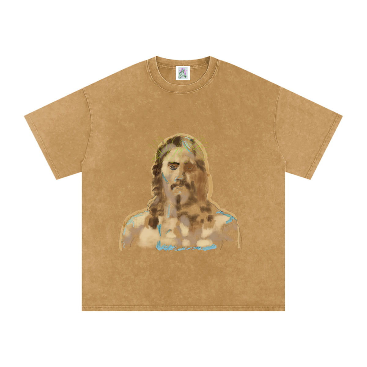 This. Guy. Big Logo Snow Washed Oversized Cotton T-Shirt