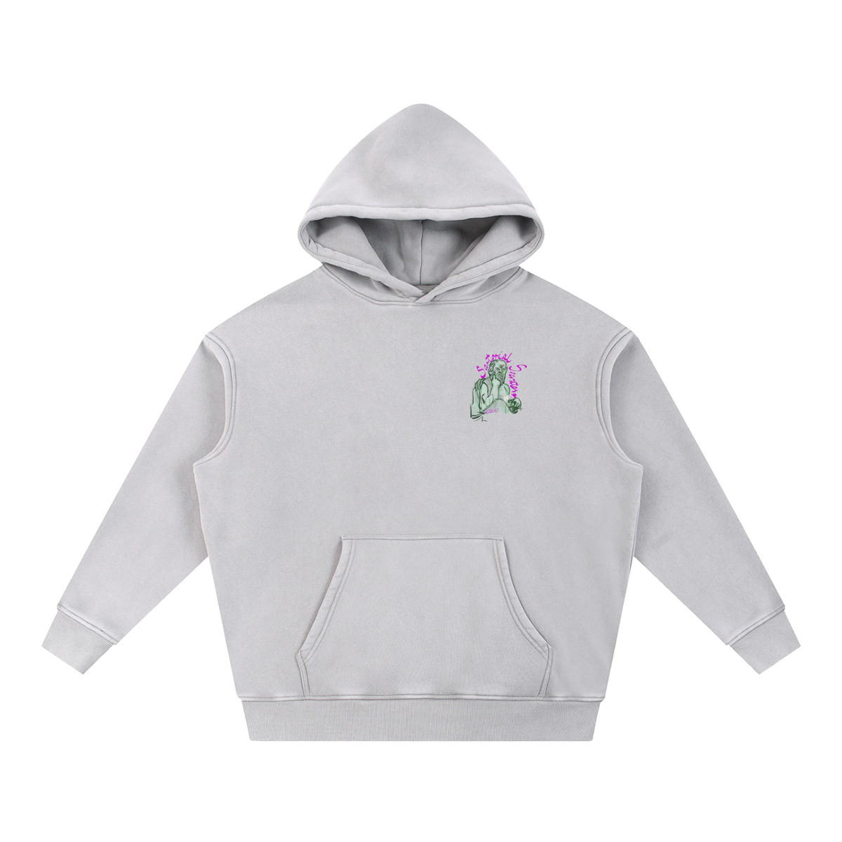 I'm With Solzhenitsyn Snow Wash Fleece Oversize Hoodie