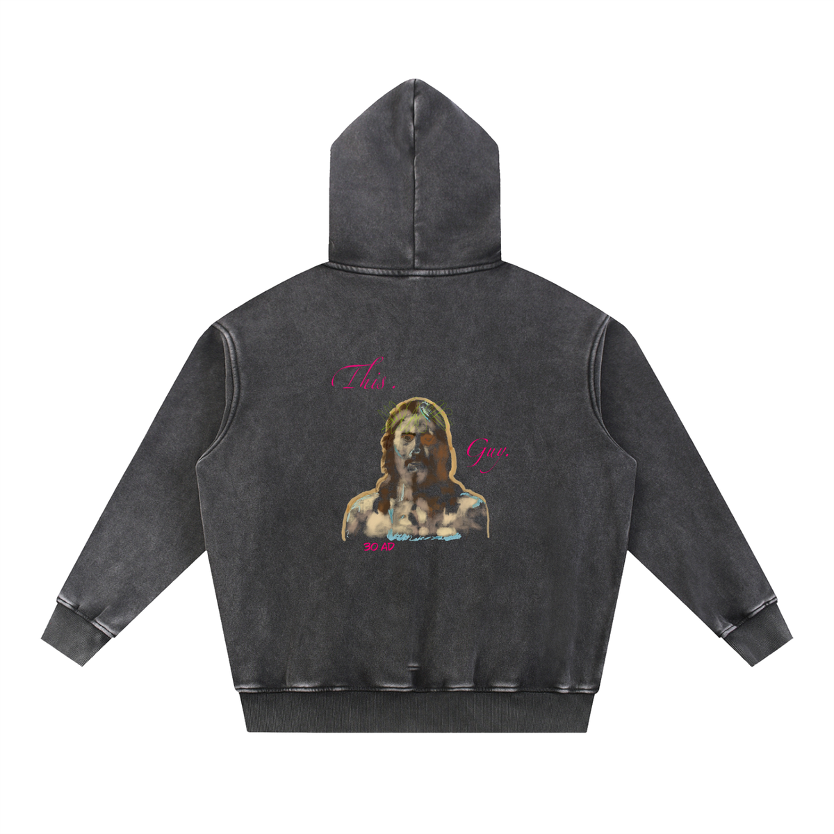 This. Guy. Snow Wash Fleece Oversize Hoodie
