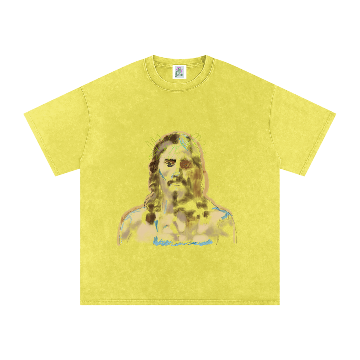 This. Guy. Big Logo Snow Washed Oversized Cotton T-Shirt