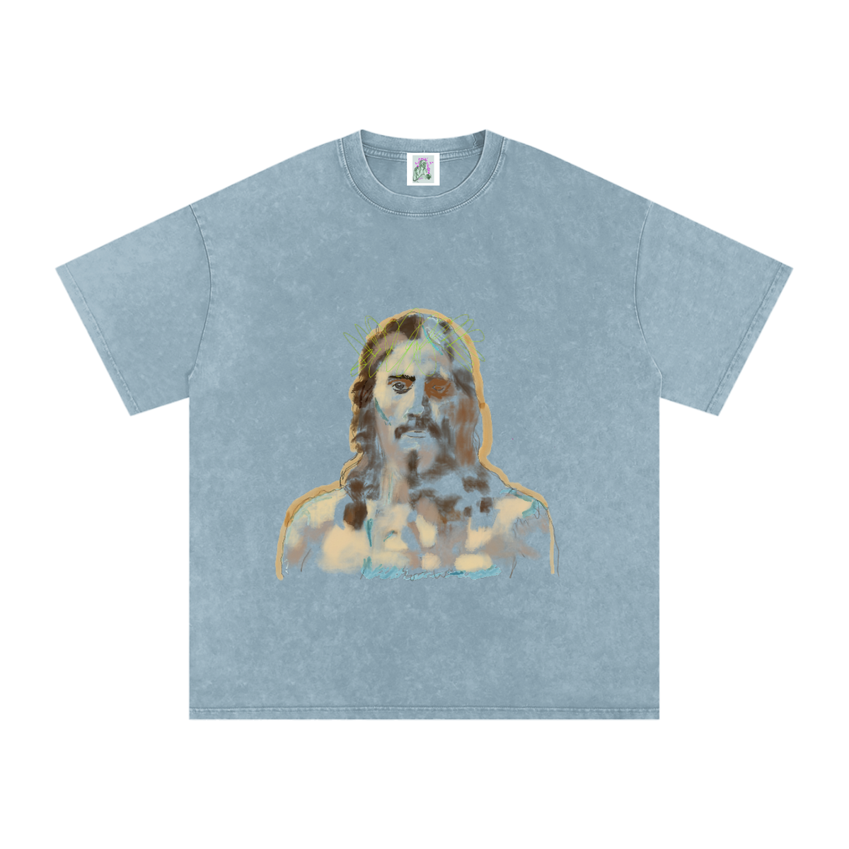 This. Guy. Big Logo Snow Washed Oversized Cotton T-Shirt