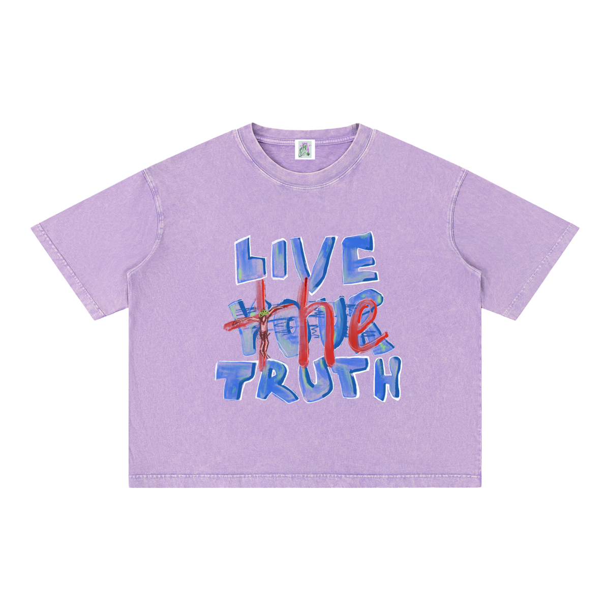 Live The Truth Mineral Wash Boxy Cotton T-Shirt