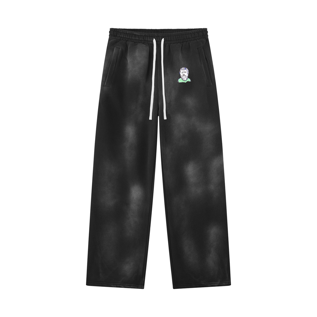 Mini Plato Unisex Sunfade Wide Leg Fleece Sweatpants