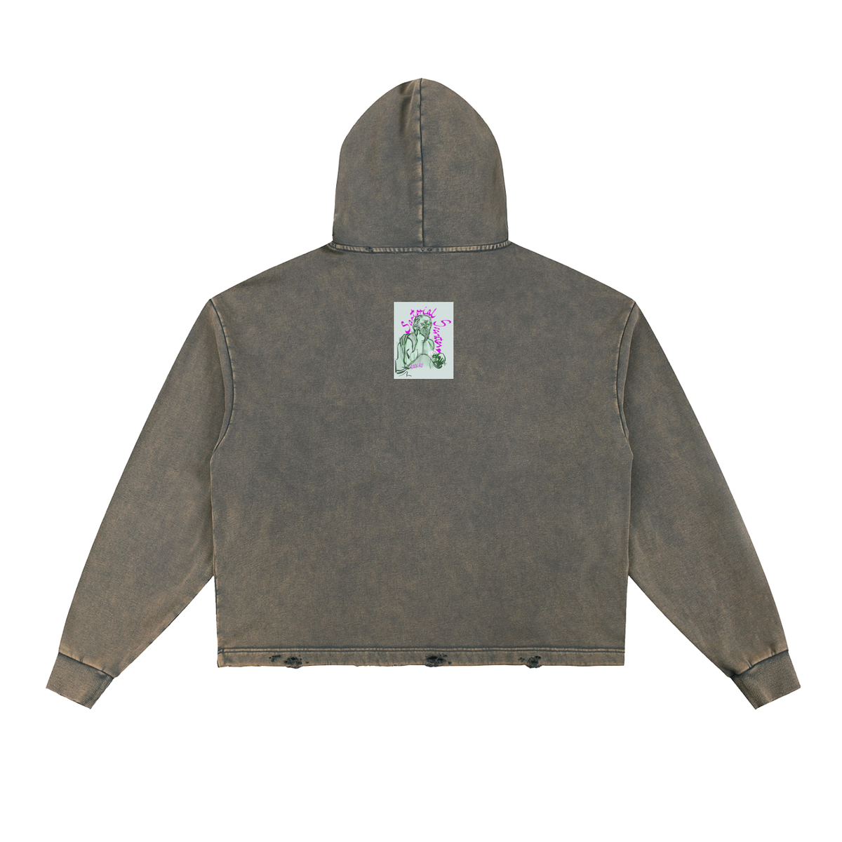 This. Guy. Vintage Washed Frayed-Hem Hoodie