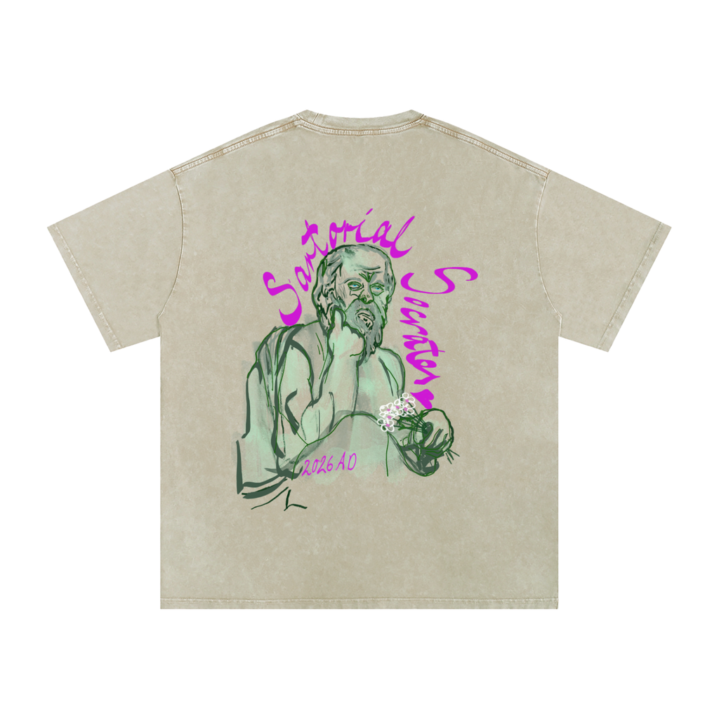 This. Guy. Big Logo Snow Washed Oversized Cotton T-Shirt
