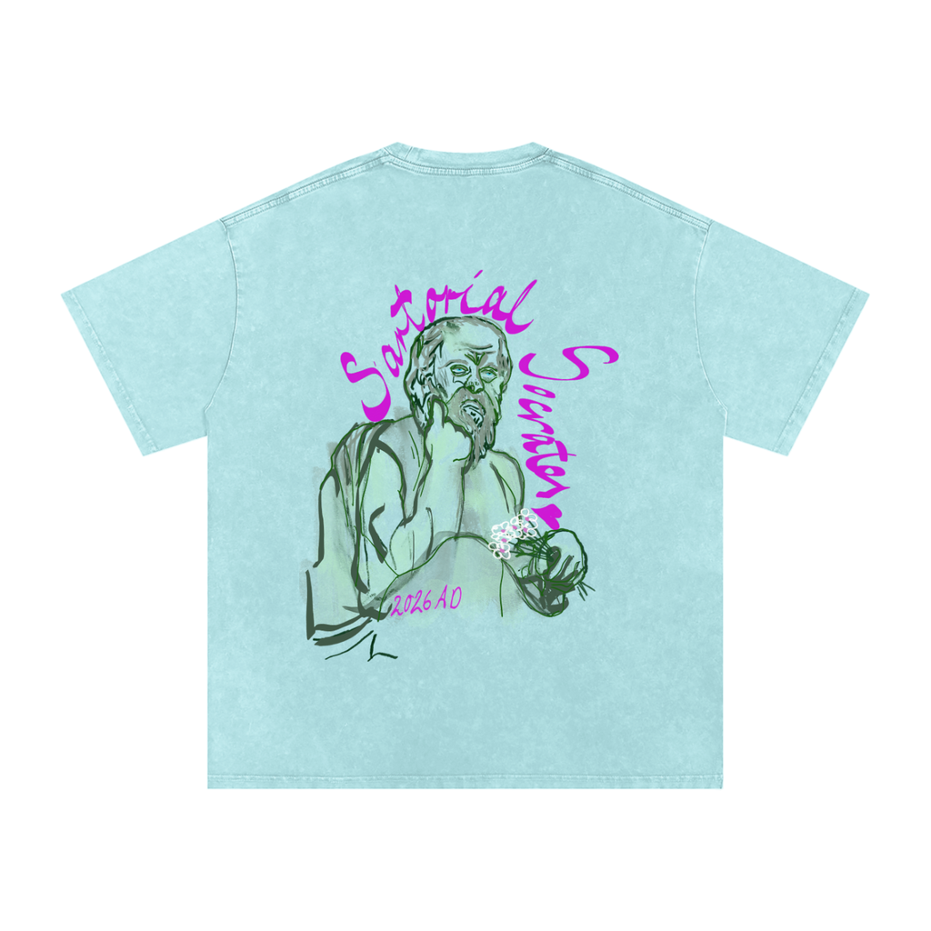 This. Guy. Big Logo Snow Washed Oversized Cotton T-Shirt