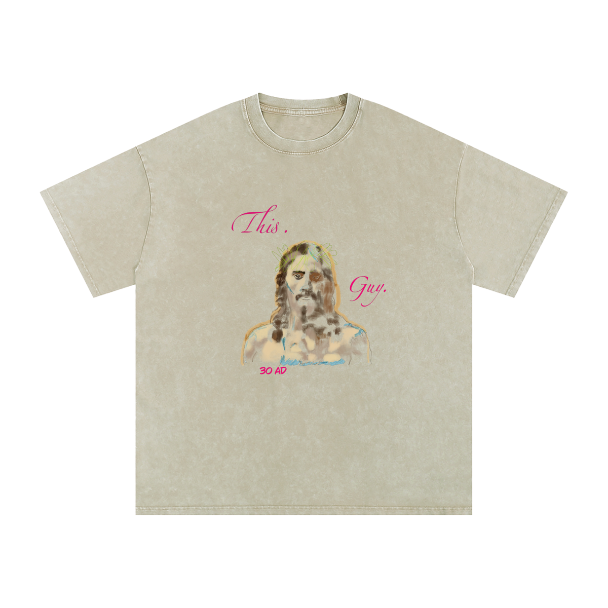 This. Guy. Snow Washed Oversized Cotton T-Shirt