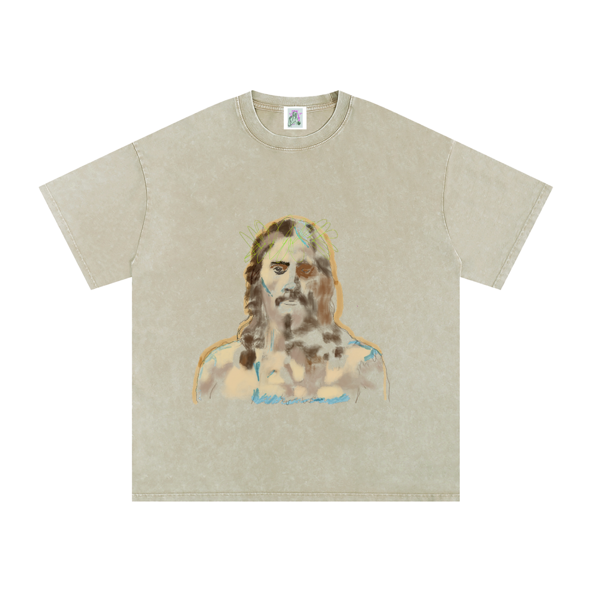 This. Guy. Big Logo Snow Washed Oversized Cotton T-Shirt