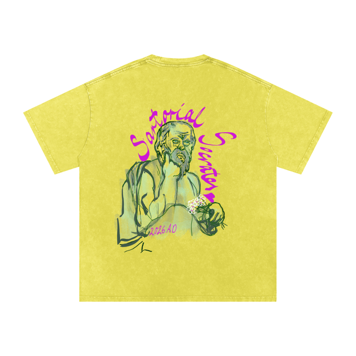 This. Guy. Big Logo Snow Washed Oversized Cotton T-Shirt