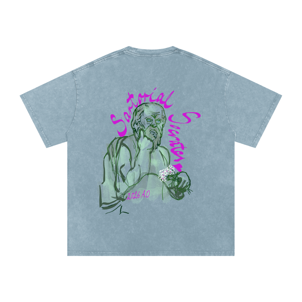 This. Guy. Big Logo Snow Washed Oversized Cotton T-Shirt