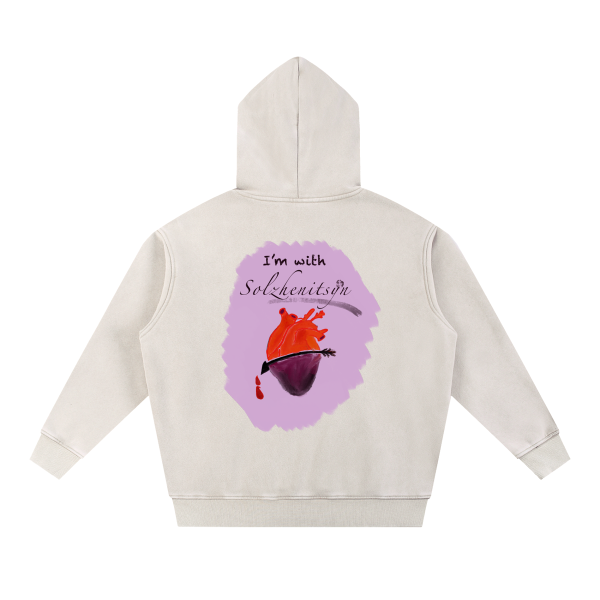 I'm With Solzhenitsyn Snow Wash Fleece Oversize Hoodie
