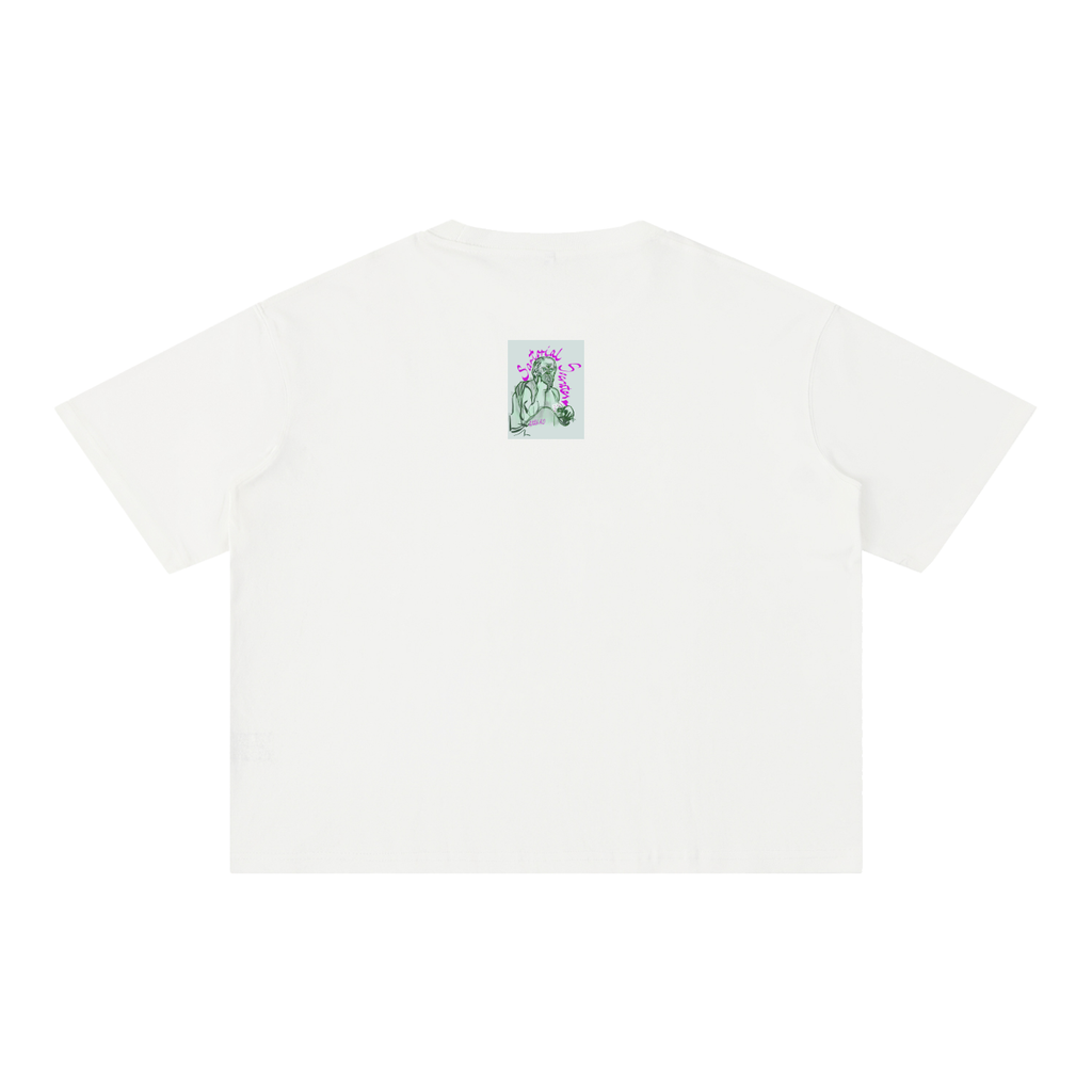 It Takes A Village Idiot Mineral Wash Boxy Cotton T-Shirt