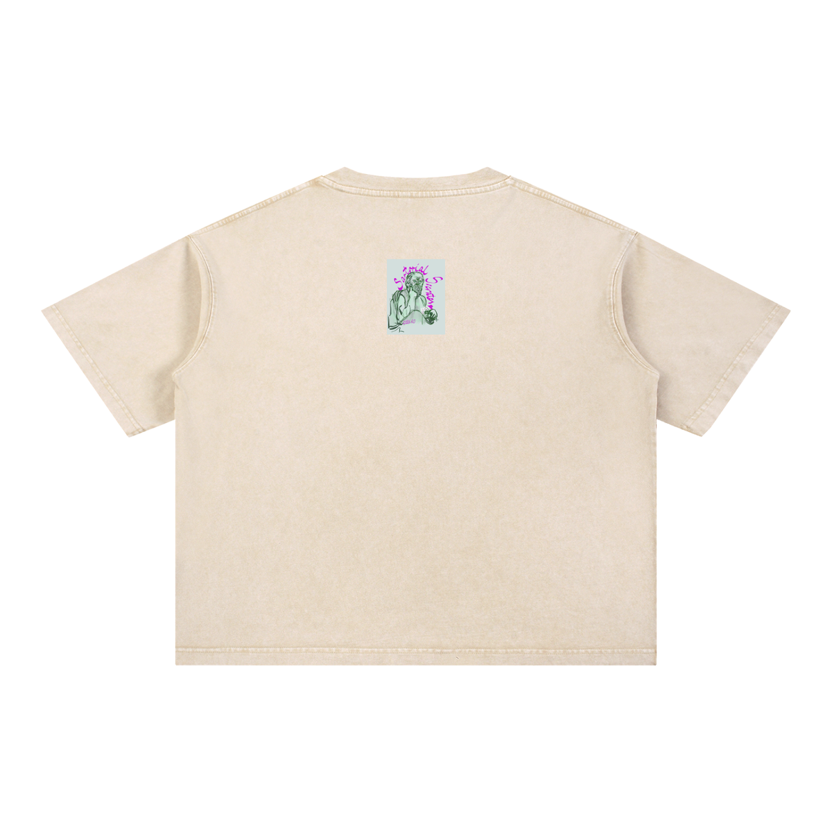 It Takes A Village Idiot Mineral Wash Boxy Cotton T-Shirt