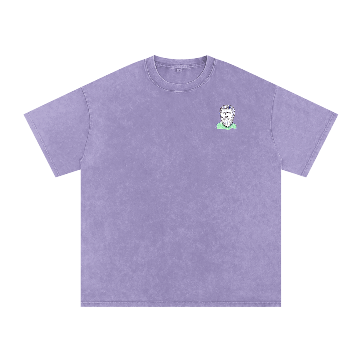 Little Plato Big Logo Snow Washed Oversized Cotton T-Shirt