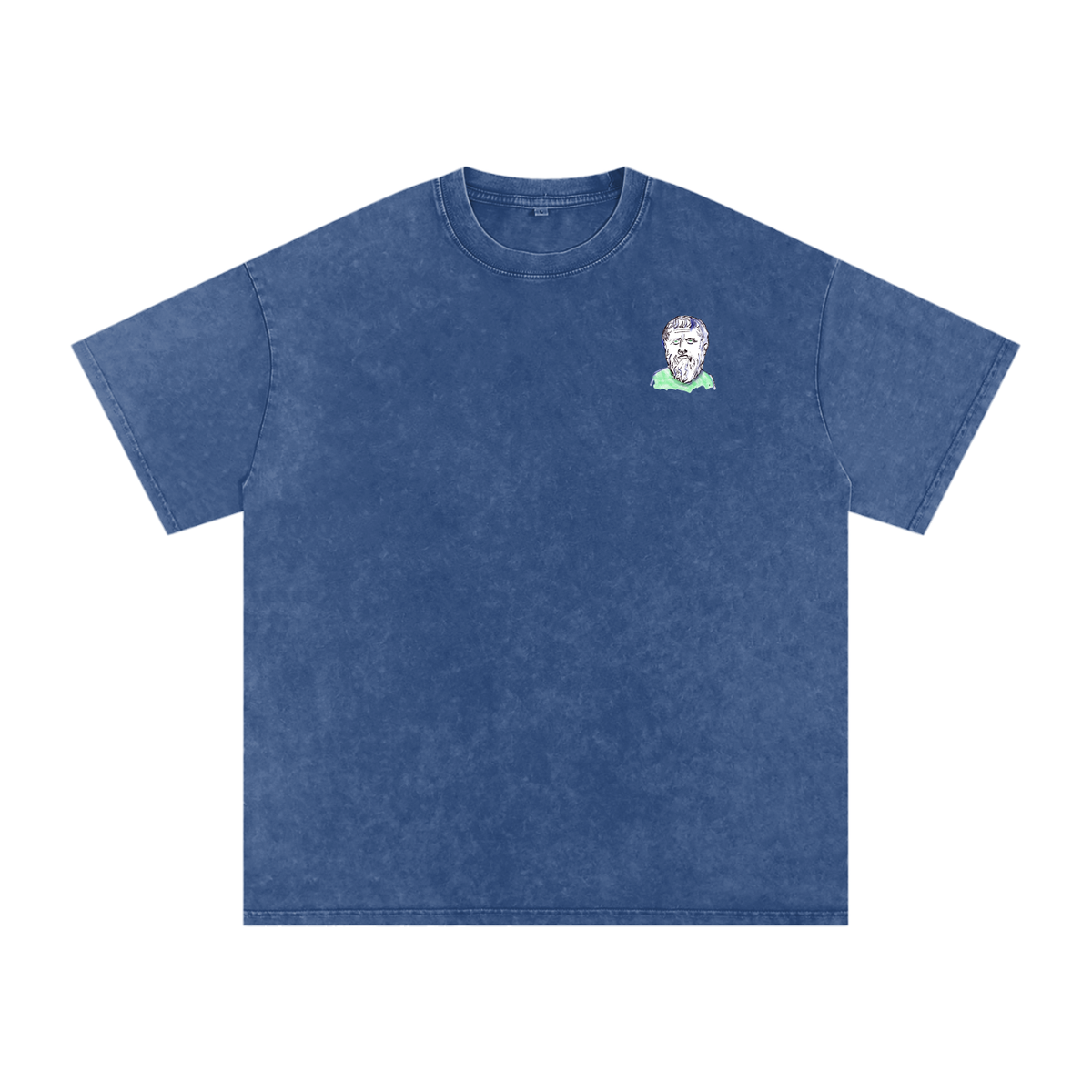 Little Plato Big Logo Snow Washed Oversized Cotton T-Shirt