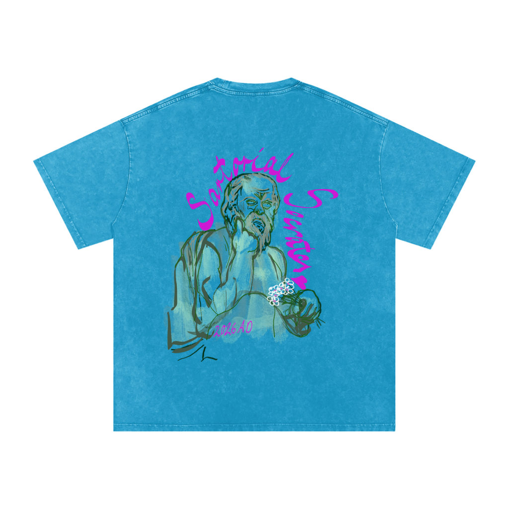 This. Guy. Big Logo Snow Washed Oversized Cotton T-Shirt