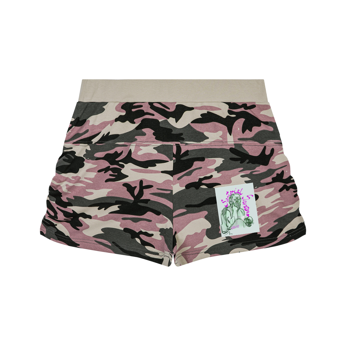 Mini Plato Women's Slim Camo Shorts