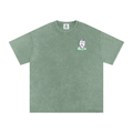 Mini Plato Small Logo Snow Washed Oversized Cotton T-Shirt