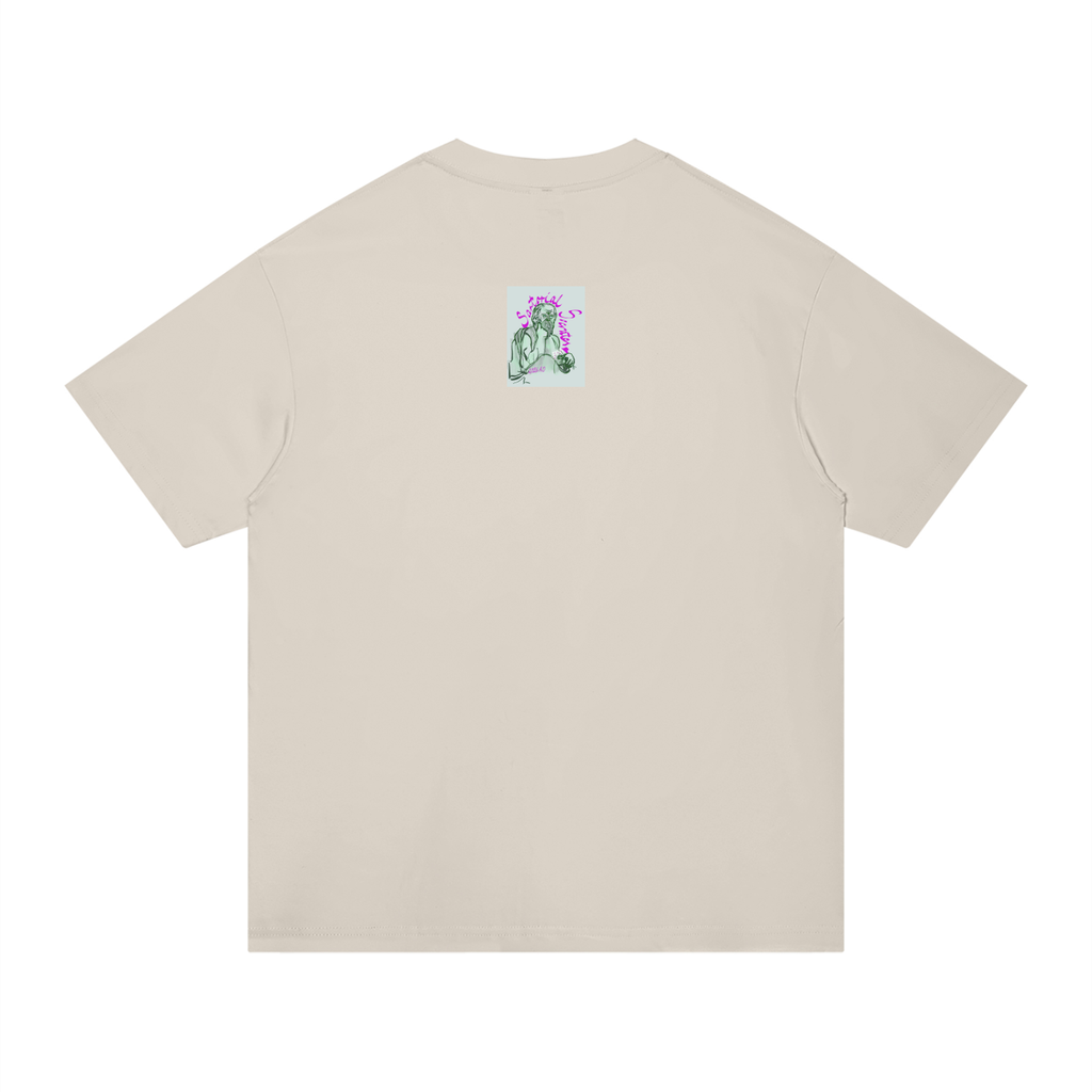 Living the Scream Rounded Unisex Regular Fit Cotton T-Shirt