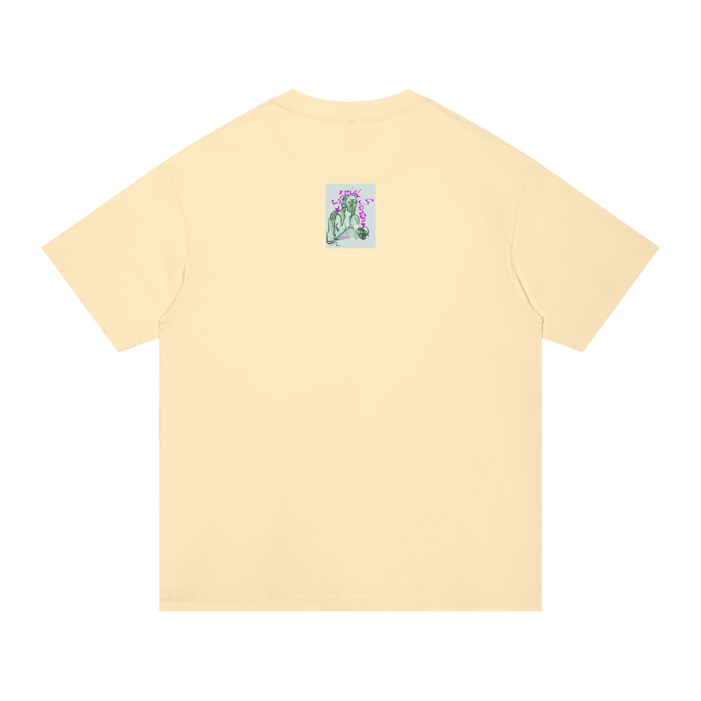 Living the Scream Rounded Unisex Regular Fit Cotton T-Shirt
