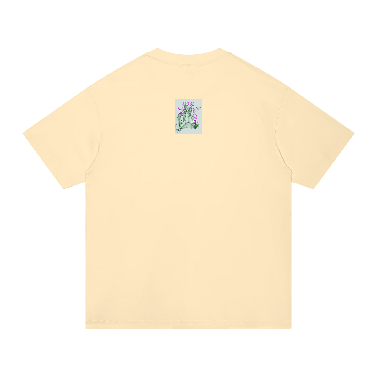 Living the Scream Rounded Unisex Regular Fit Cotton T-Shirt