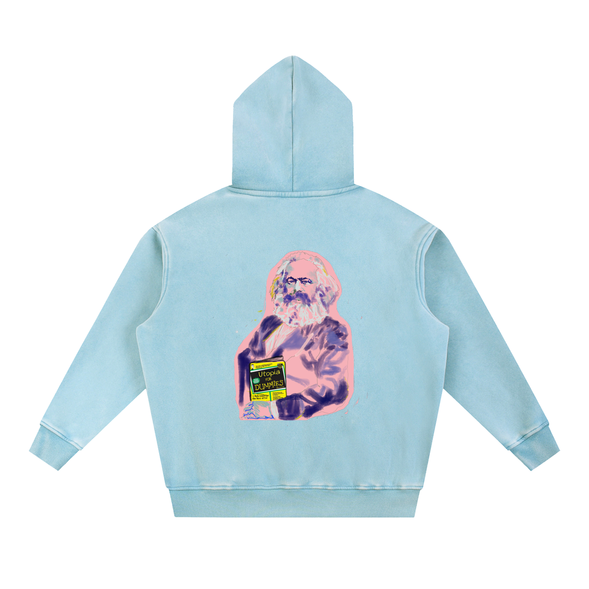 Utopia For Dummies Snow Wash Fleece Oversize Hoodie