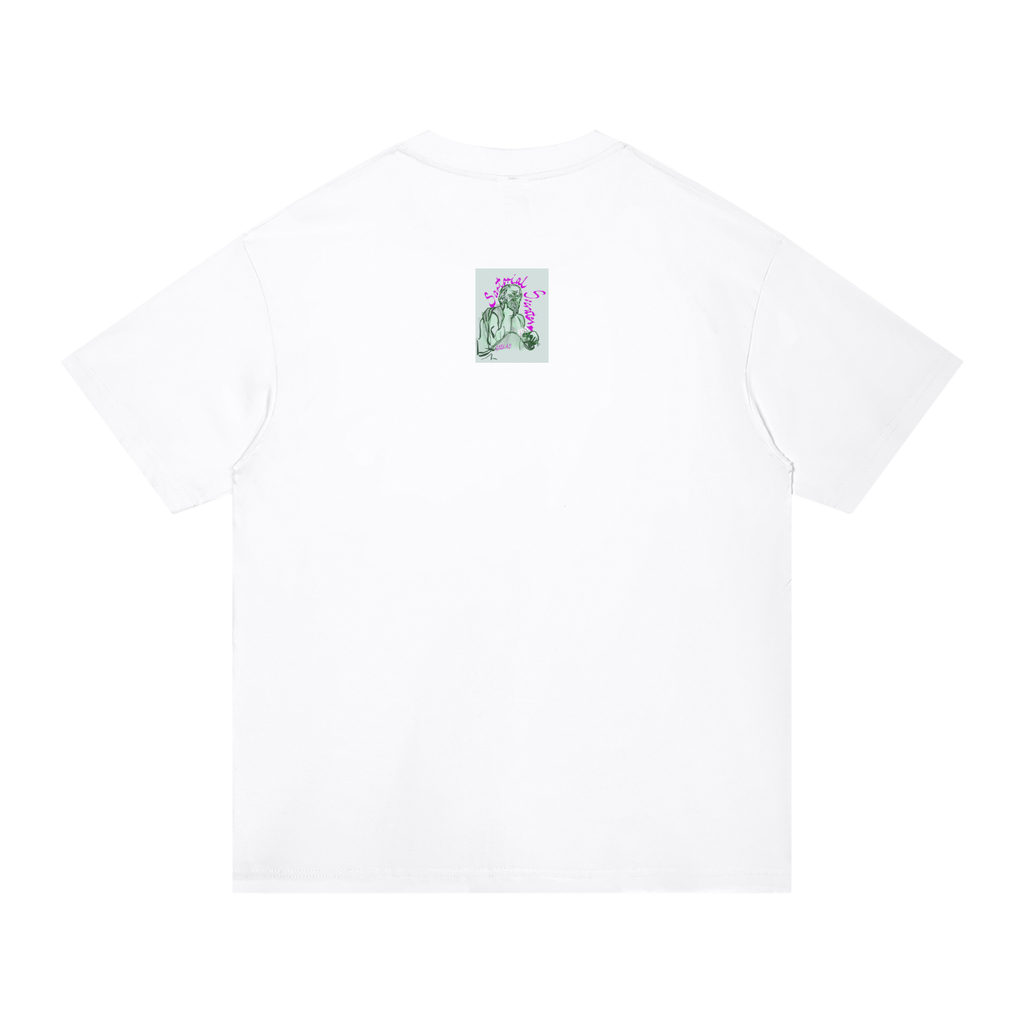 Living the Scream Rounded Unisex Regular Fit Cotton T-Shirt