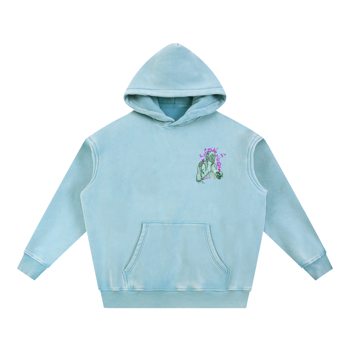 This. Guy. Snow Wash Fleece Oversize Hoodie