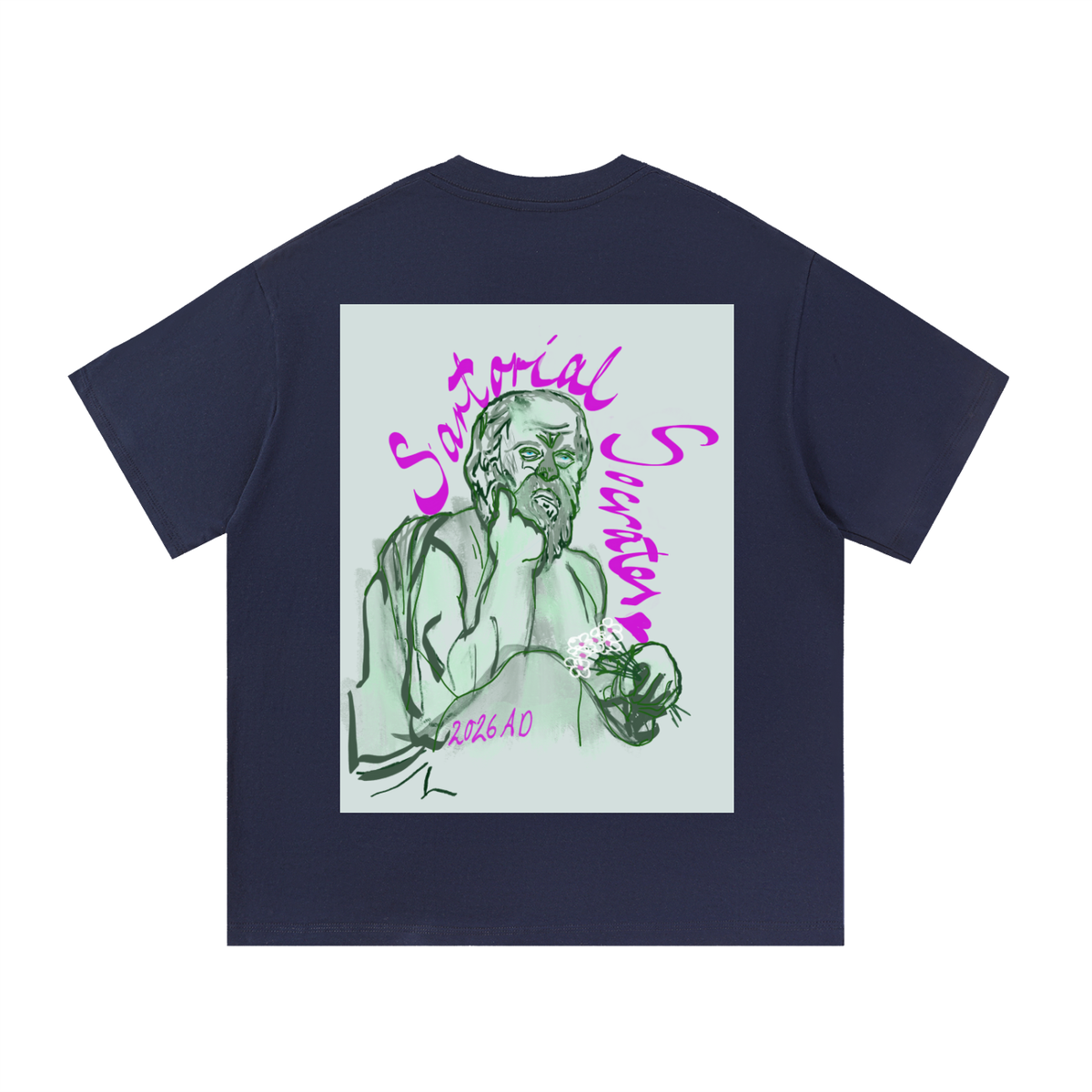 Mini Plato (Large Logo) Essential Cotton T-Shirt