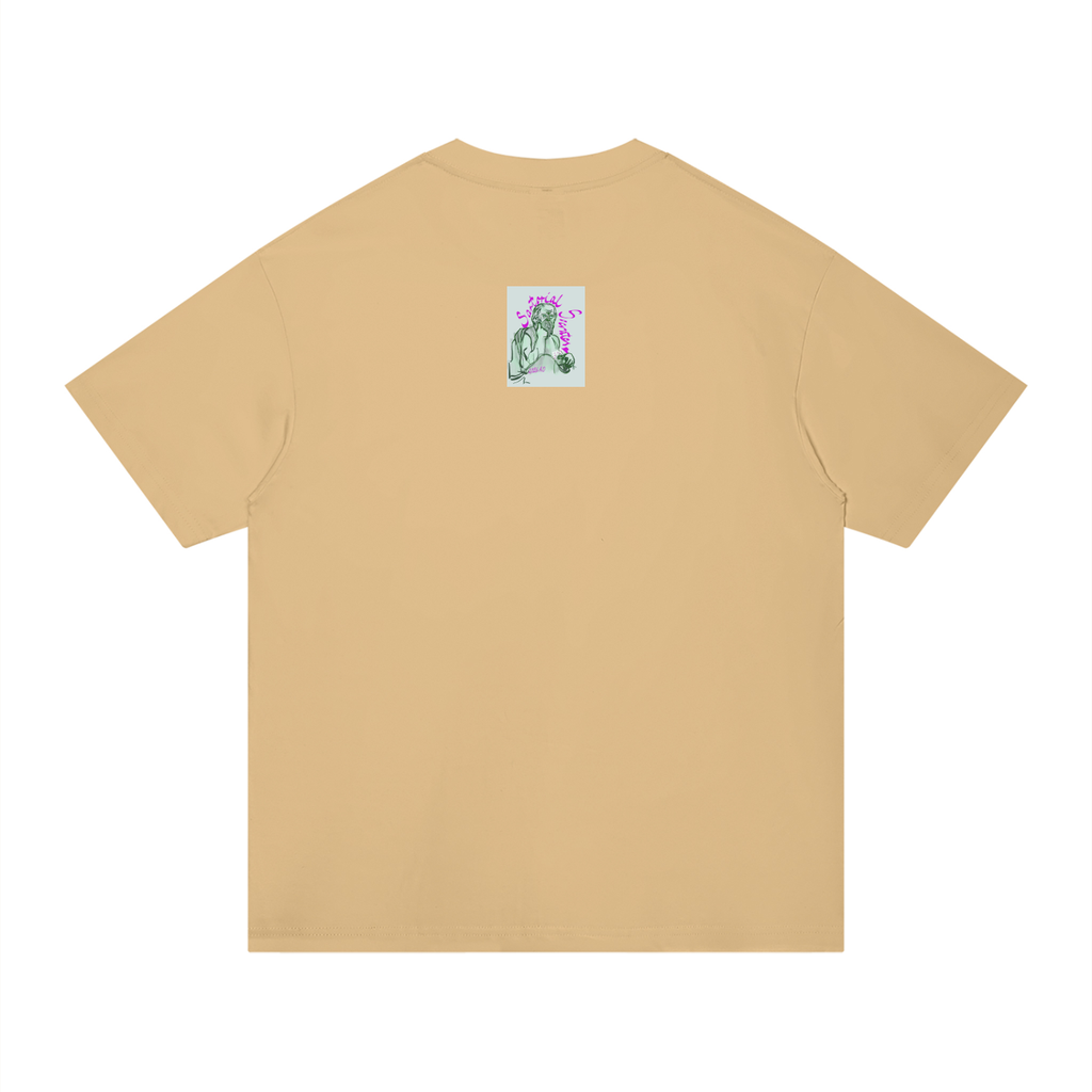 Living the Scream Rounded Unisex Regular Fit Cotton T-Shirt