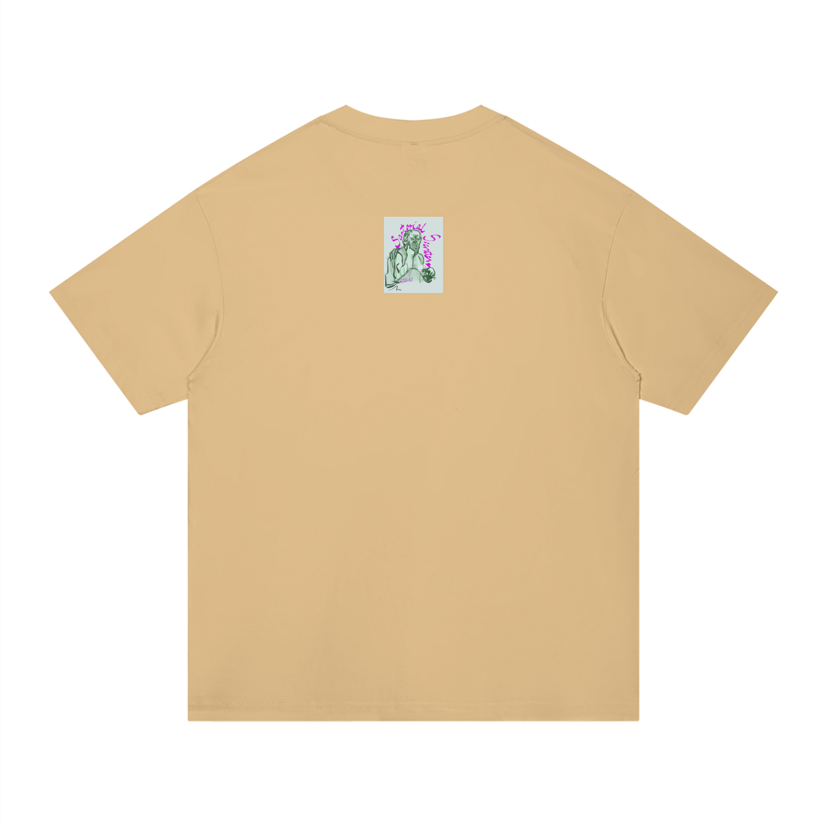 Living the Scream Rounded Unisex Regular Fit Cotton T-Shirt