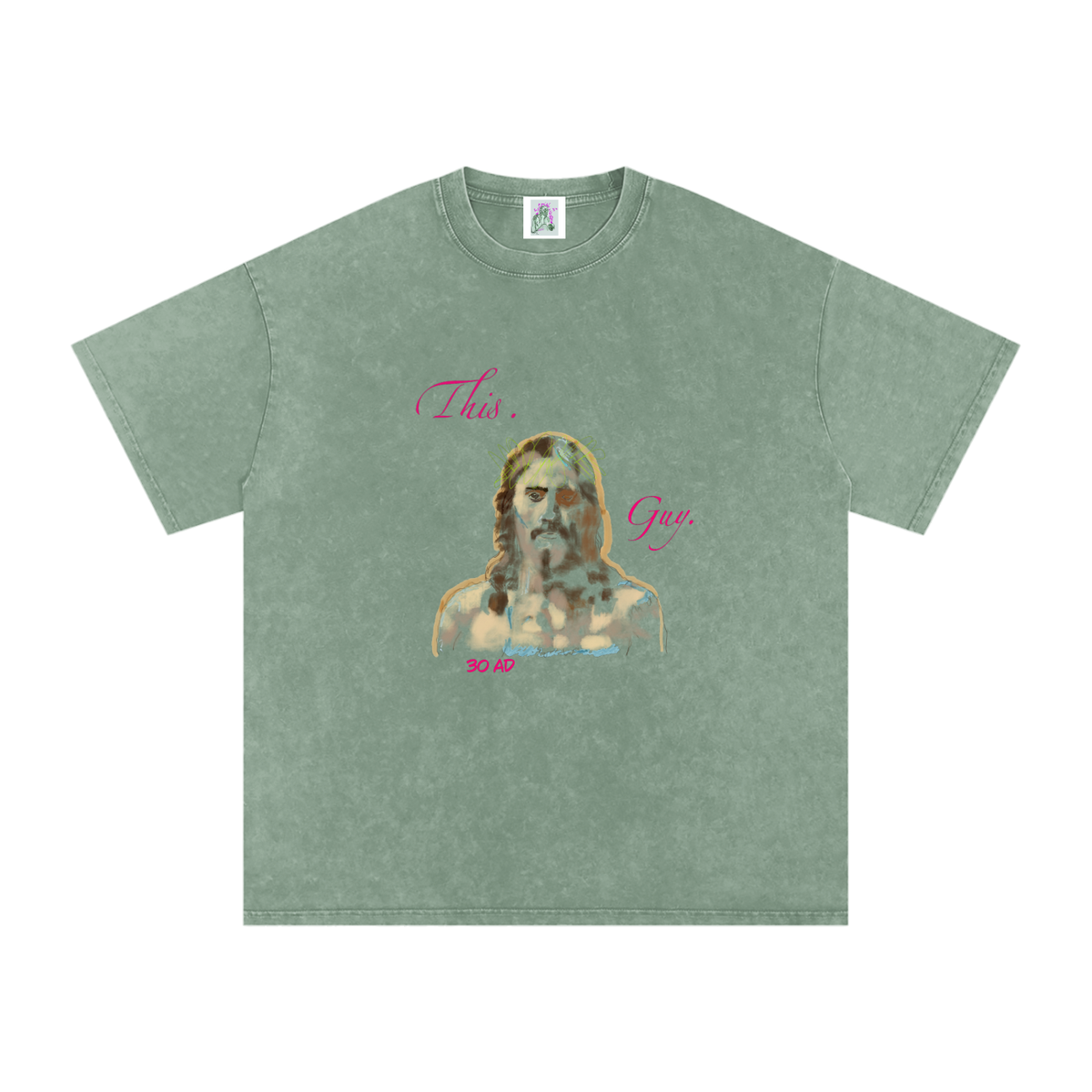 This. Guy. Snow Washed Oversized Cotton T-Shirt