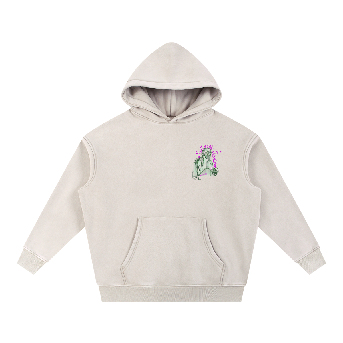 This. Guy. Snow Wash Fleece Oversize Hoodie