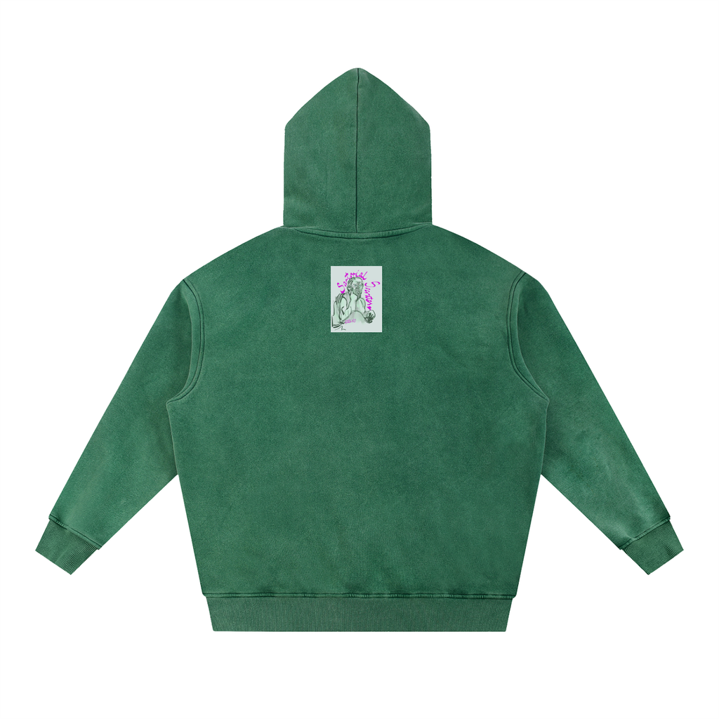 Mini This. Guy. Snow Wash Fleece Oversize Hoodie