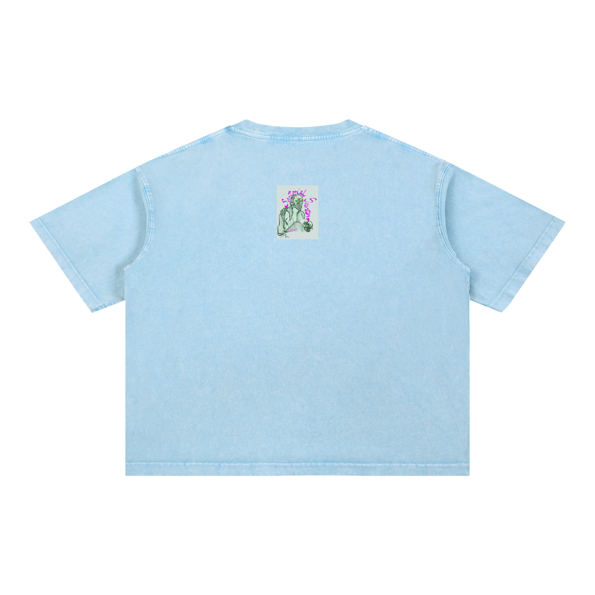It Takes A Village Idiot Mineral Wash Boxy Cotton T-Shirt
