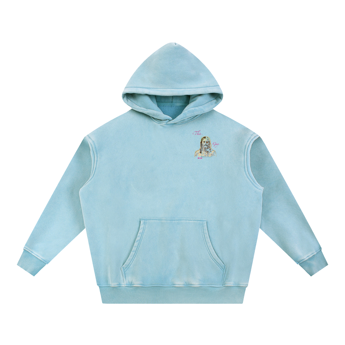 Mini This. Guy. Snow Wash Fleece Oversize Hoodie