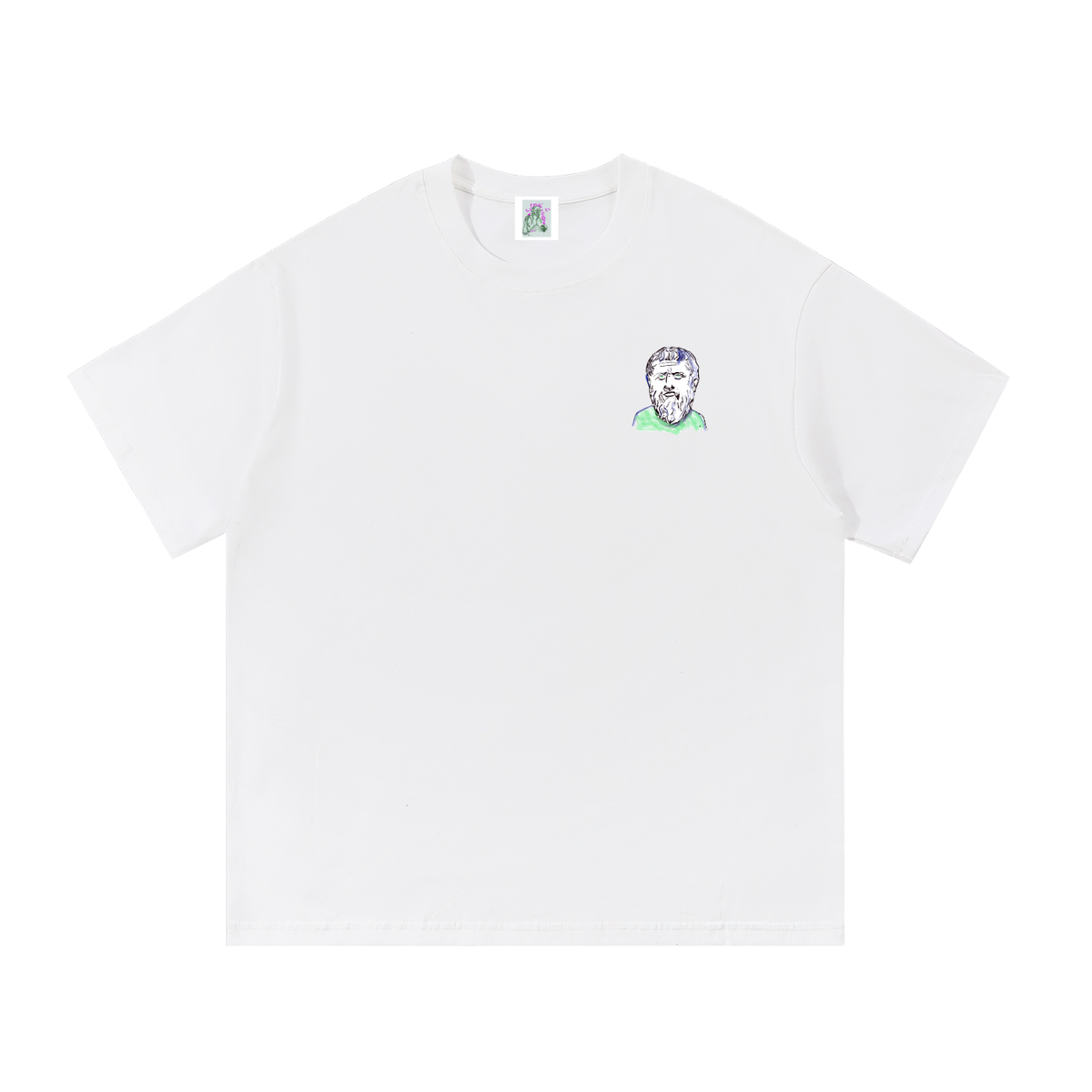 Mini Plato (Large Logo) Essential Cotton T-Shirt
