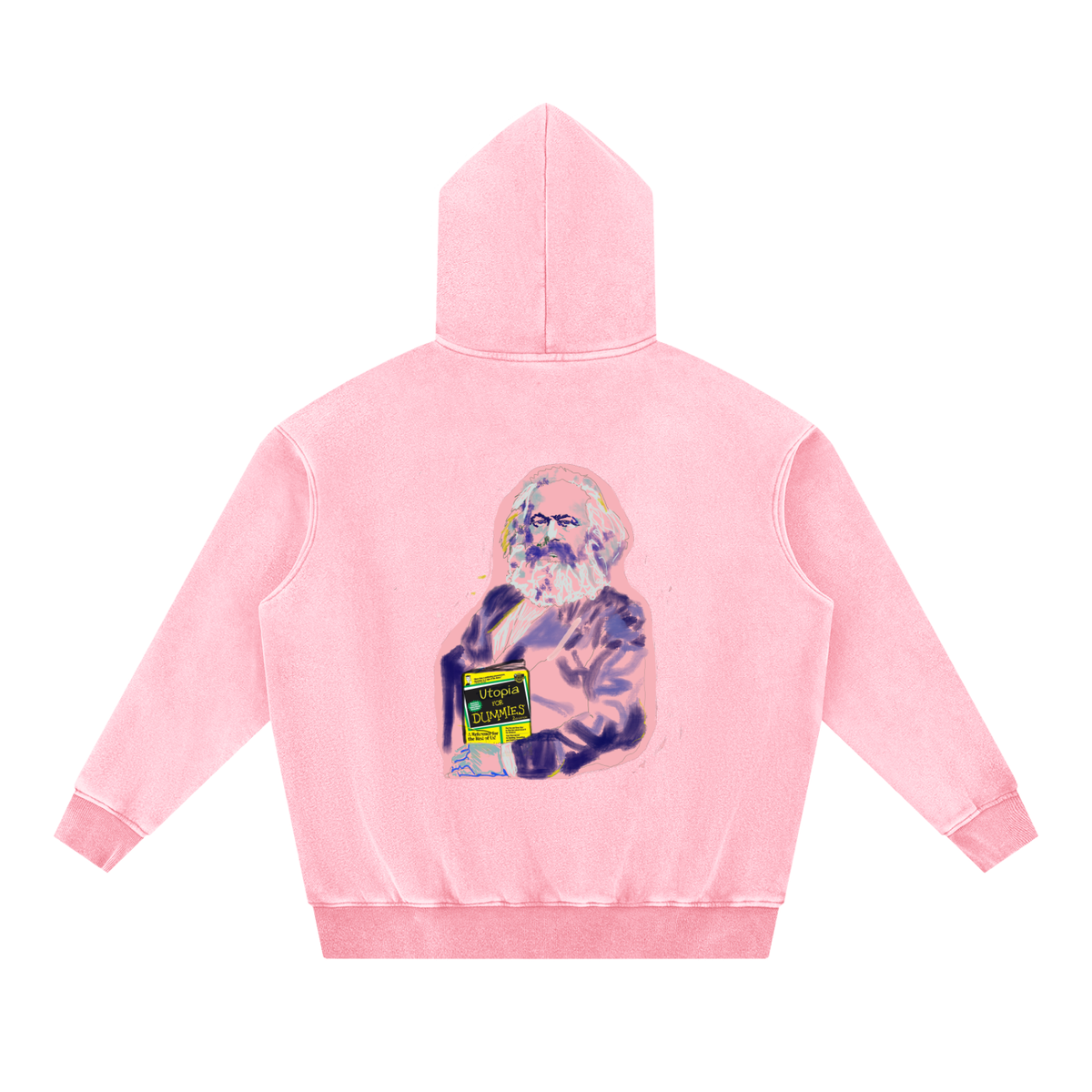 Utopia For Dummies Snow Wash Fleece Oversize Hoodie