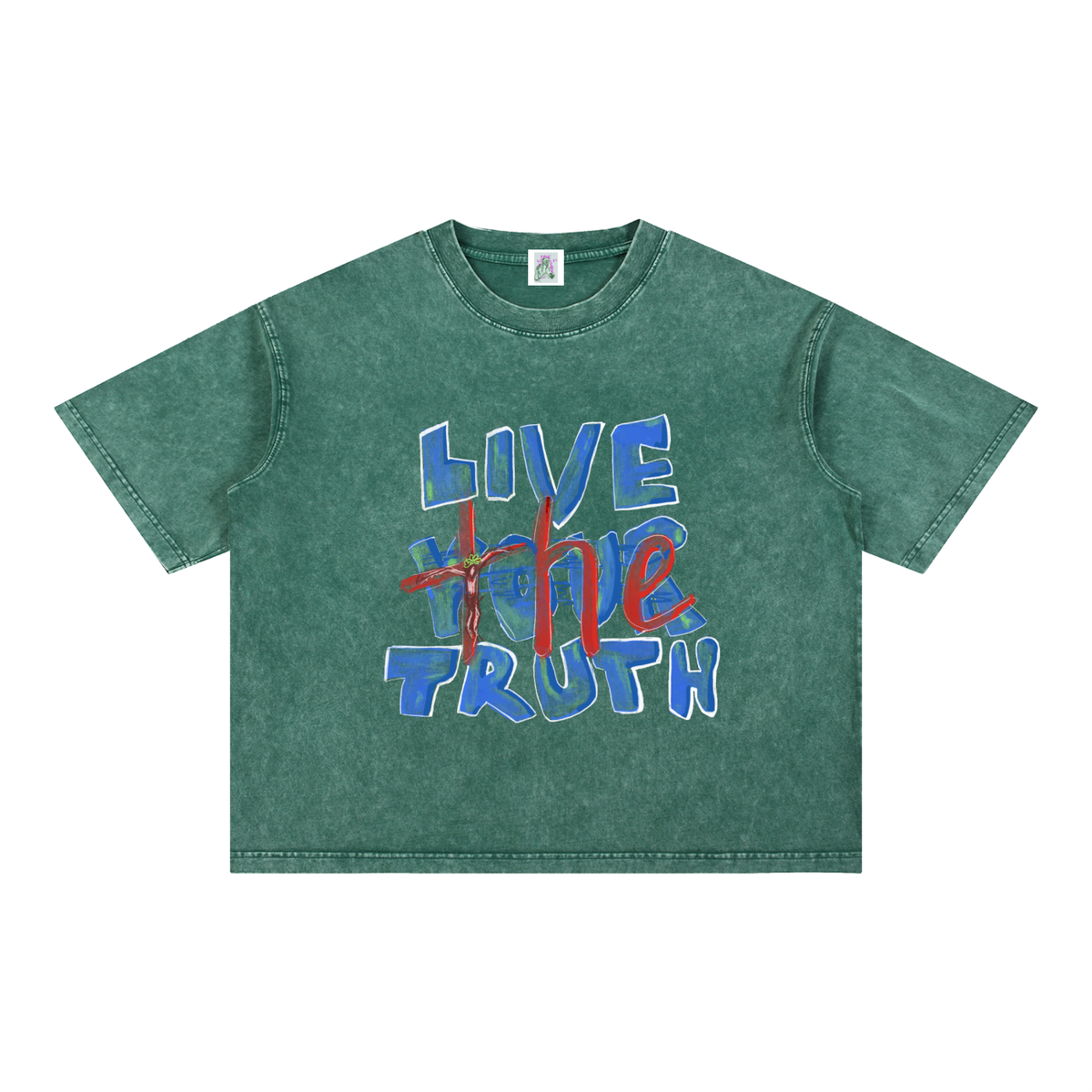 Live The Truth Mineral Wash Boxy Cotton T-Shirt