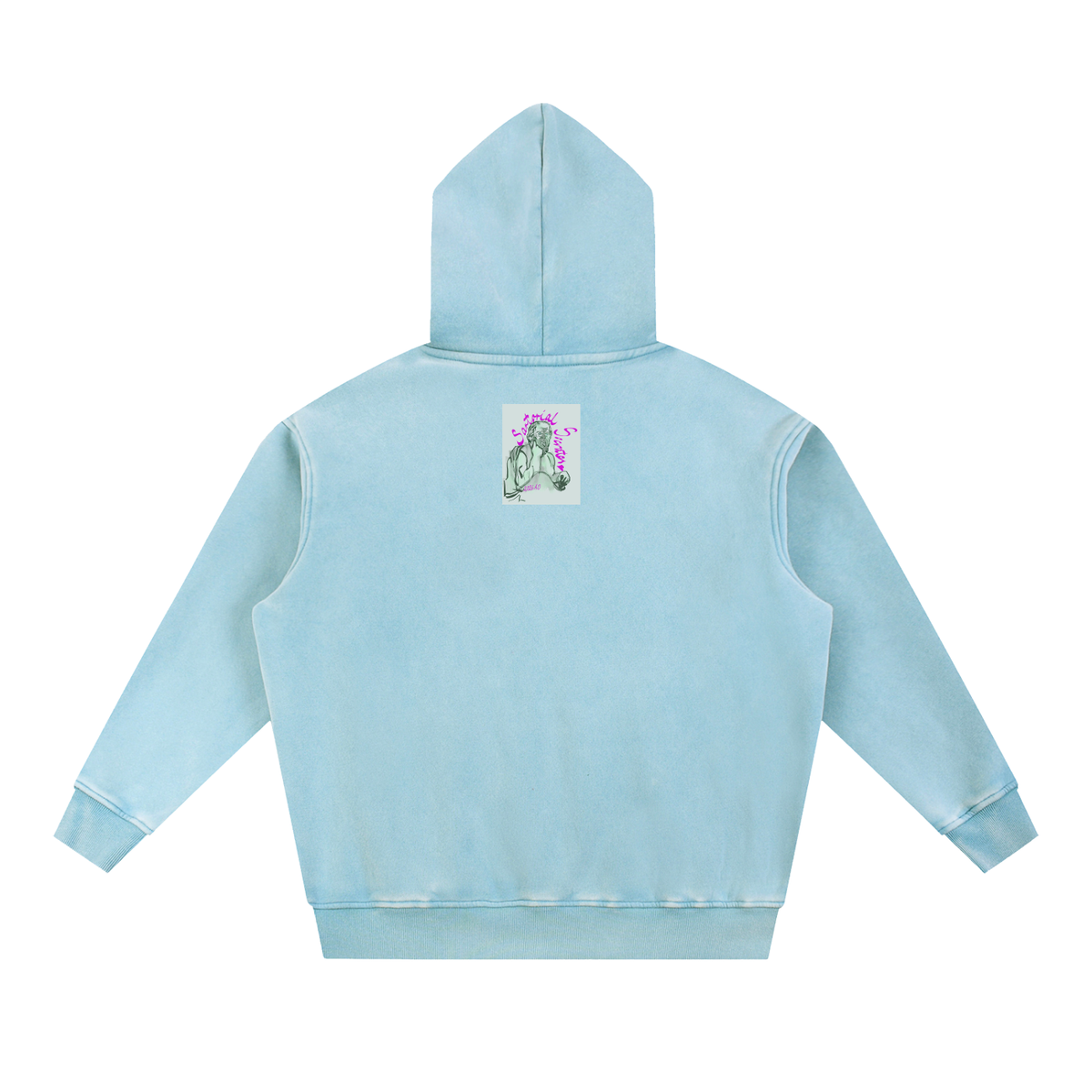 Mini This. Guy. Snow Wash Fleece Oversize Hoodie