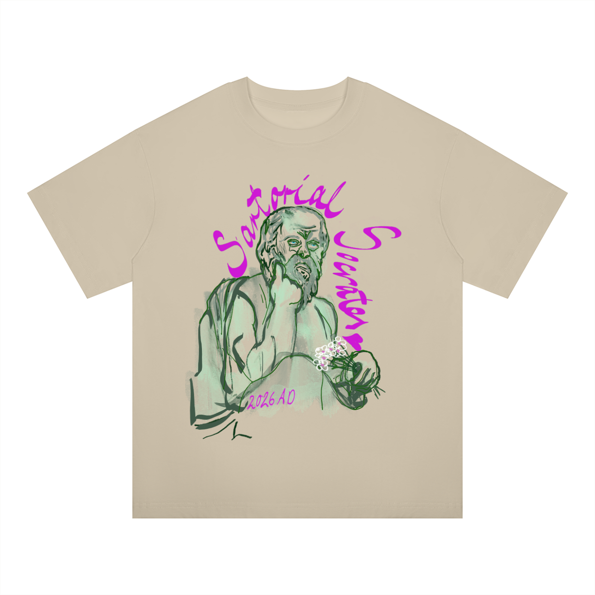 Sartorial Socrates Unisex Oversized Drop Shoulder T-Shirt