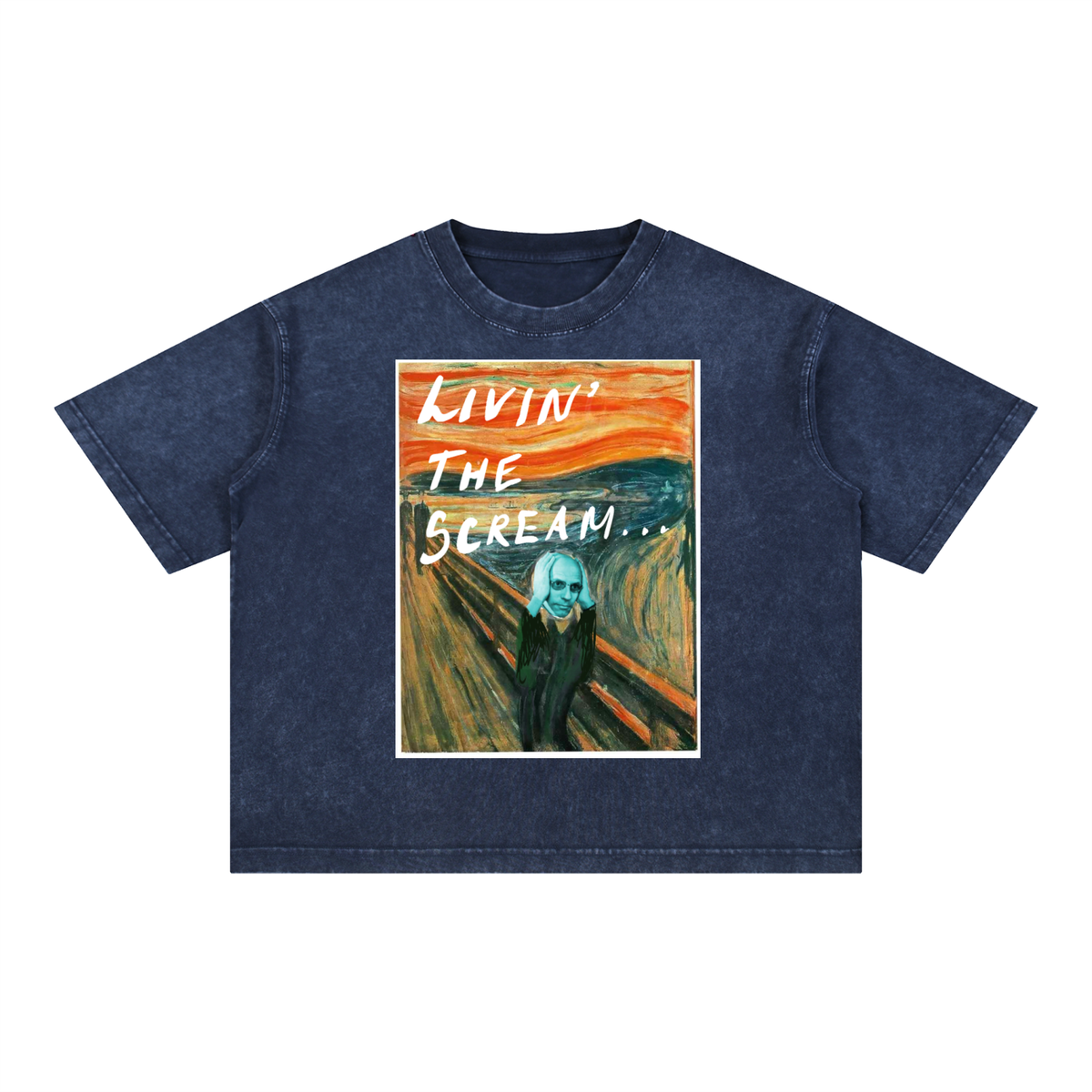 Livin the Scream Mineral Wash Boxy Cotton T-Shirt