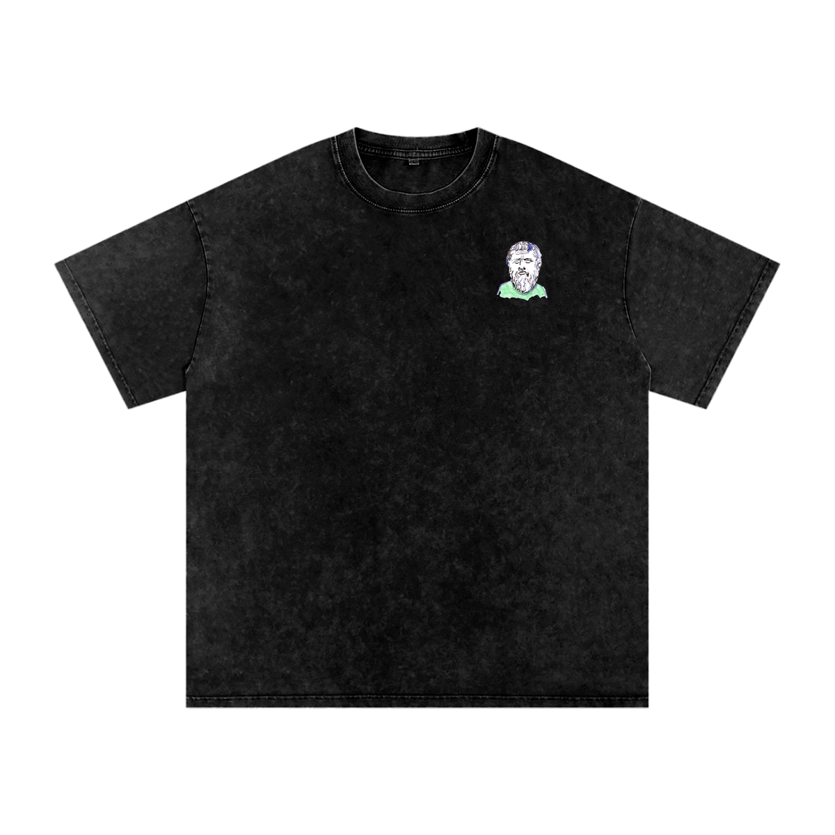 Little Plato Big Logo Snow Washed Oversized Cotton T-Shirt