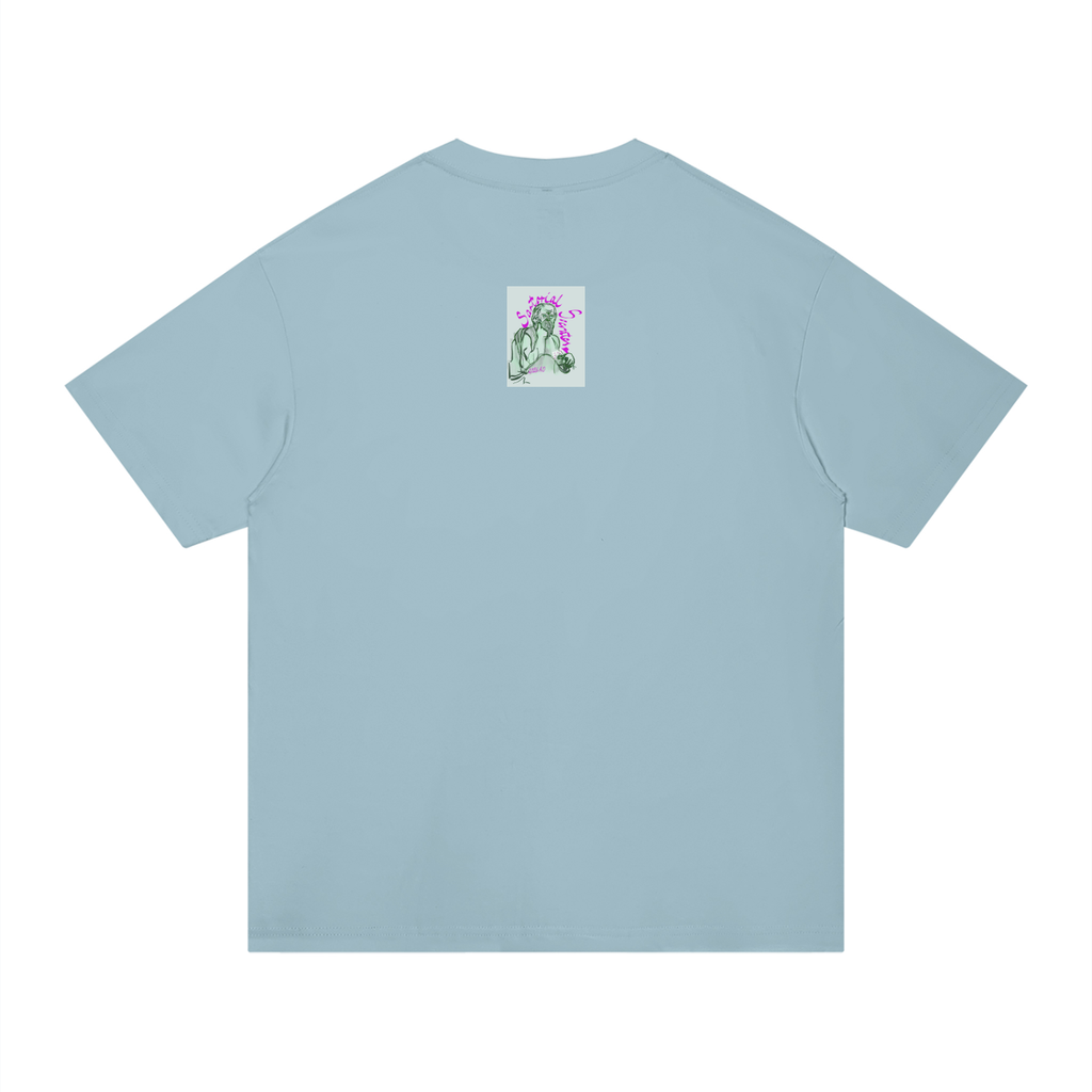 Living the Scream Rounded Unisex Regular Fit Cotton T-Shirt