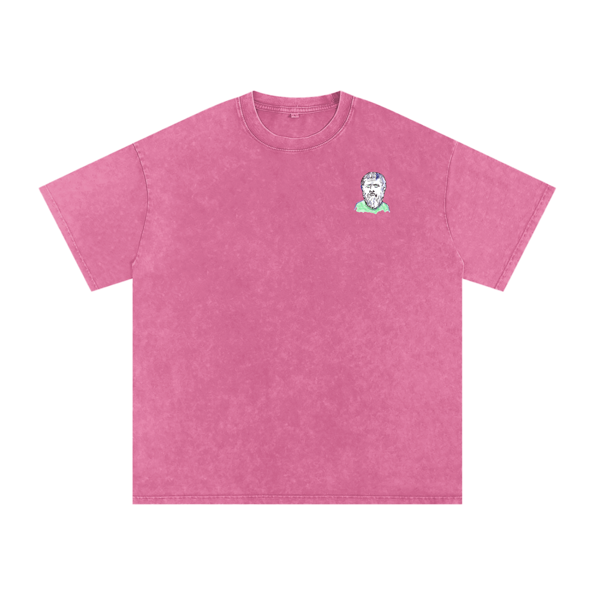 Little Plato Big Logo Snow Washed Oversized Cotton T-Shirt